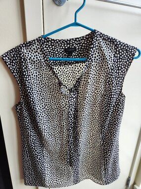 Black and White top with bow